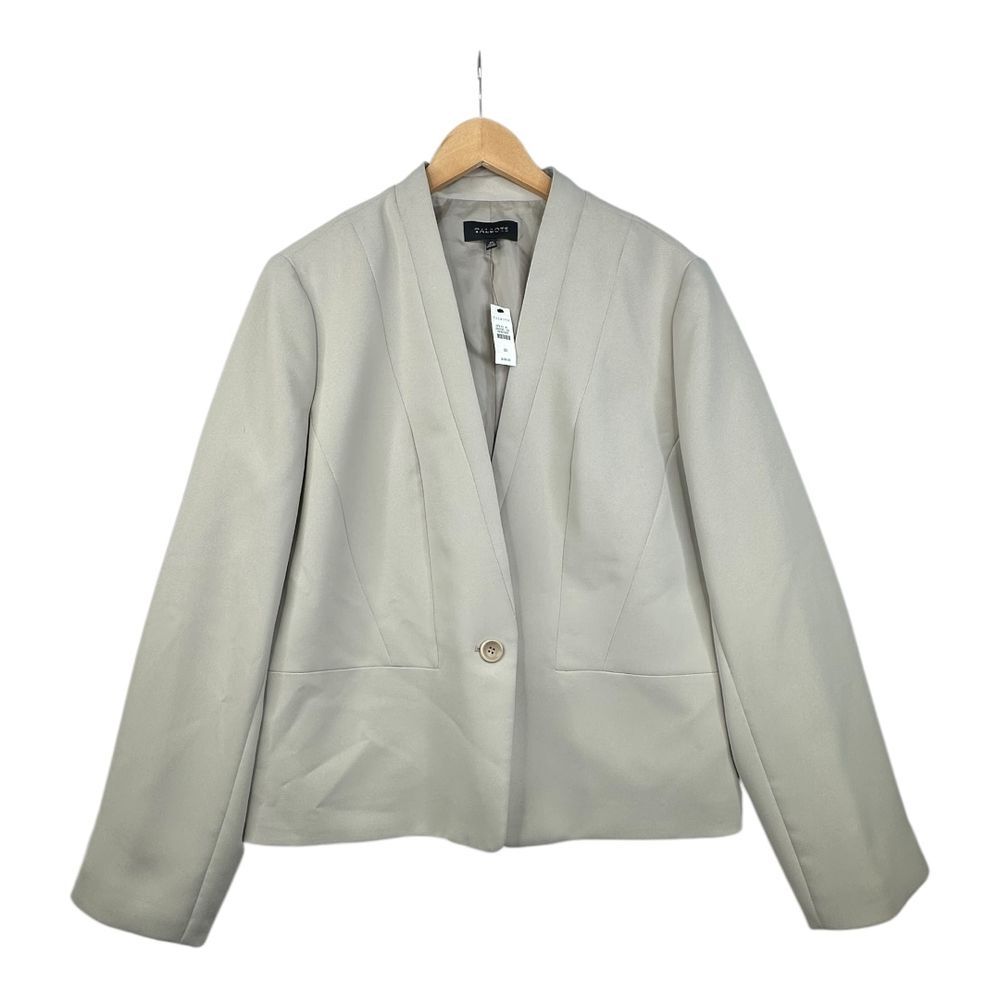 New Talbots One Button Blazer size 20 Light Tan